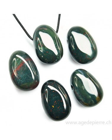 Jaspe sanguin pendentif