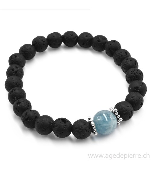 bracelet avec aigue marine