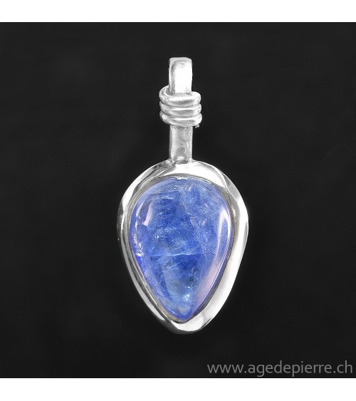 Pendentif tanzanite et argent 925 l'âge de pierre vevey
