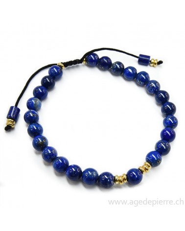 Bracelet shamballa avec perles en argent 925 doré
