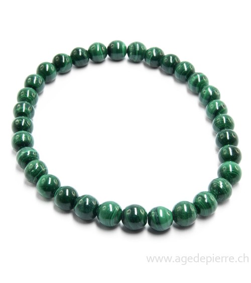 Malachite bracelet avec perles de 6mm