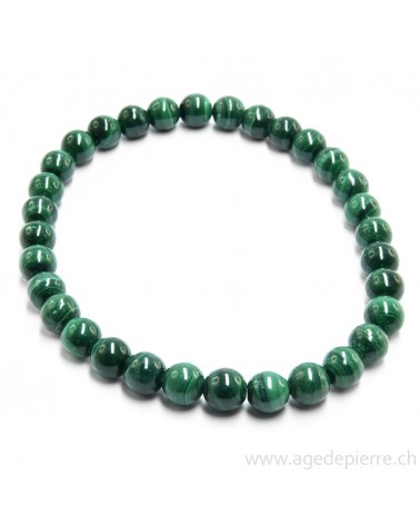 Malachite bracelet avec perles de 6mm