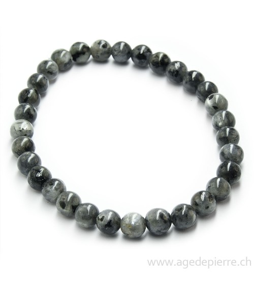 Larvikite bracelet avec perles de 6mm