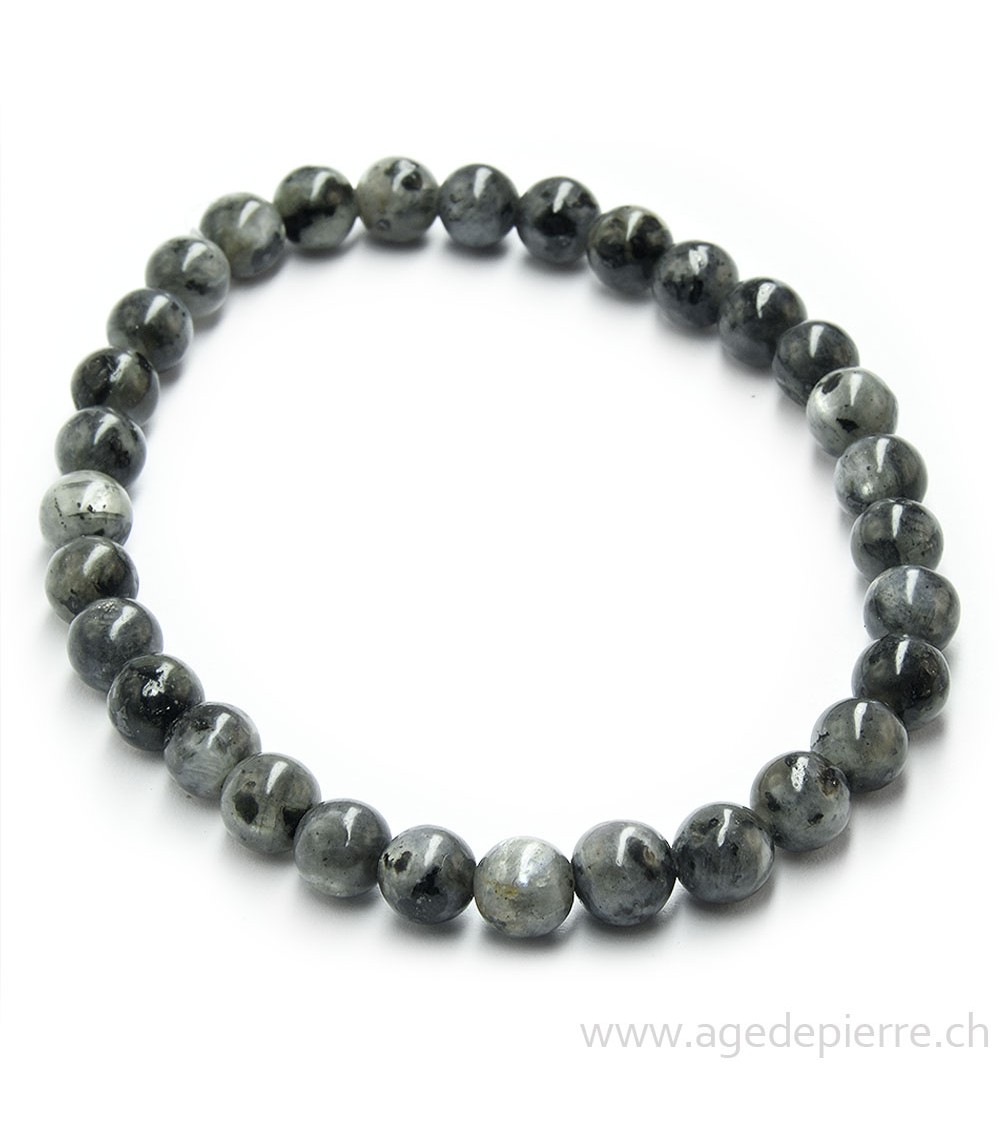 Larvikite bracelet avec perles de 6mm