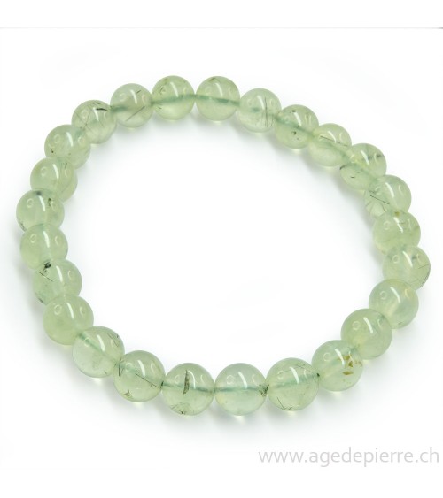 Préhnite bracelet avec perles de 8mm
