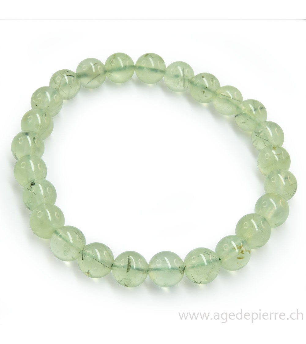 Préhnite bracelet avec perles de 8mm