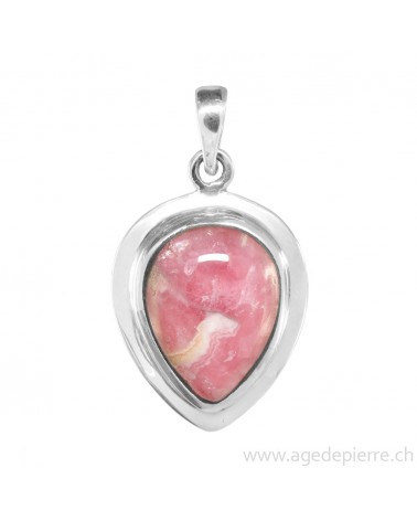 Pendentif en argent 925 avec rhodocrosite
