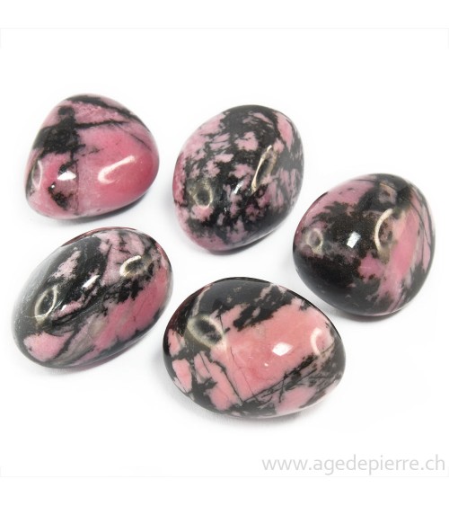 Rhodonite galet rond l'Âge de pierre Vevey