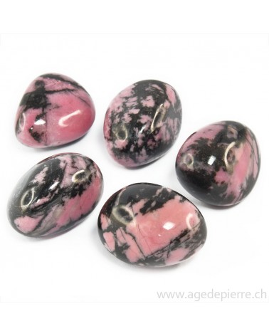 Rhodonite galet rond l'Âge de pierre Vevey