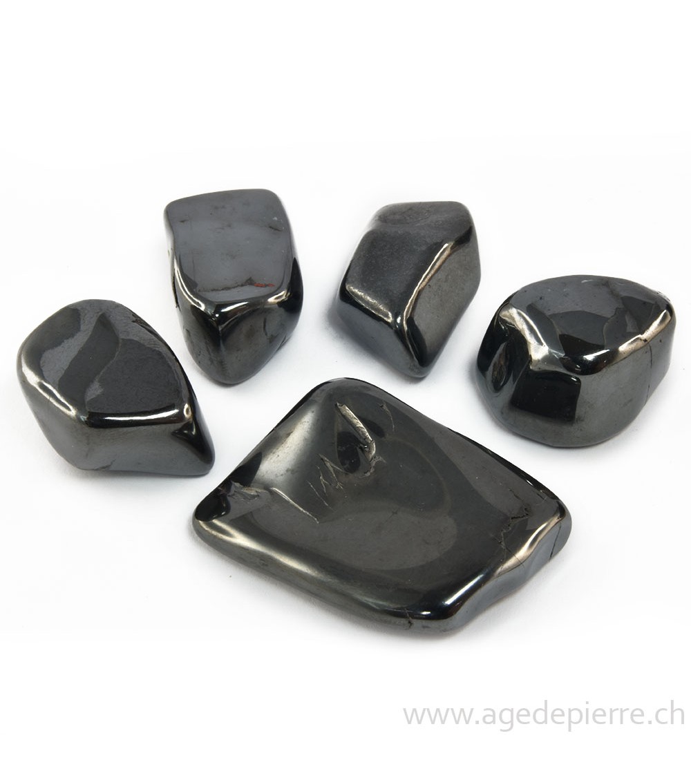 Hématite galet rond