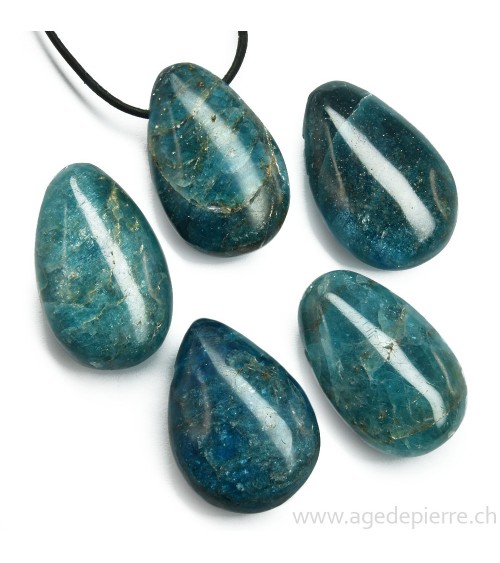 Apatite pendentif pierre percée