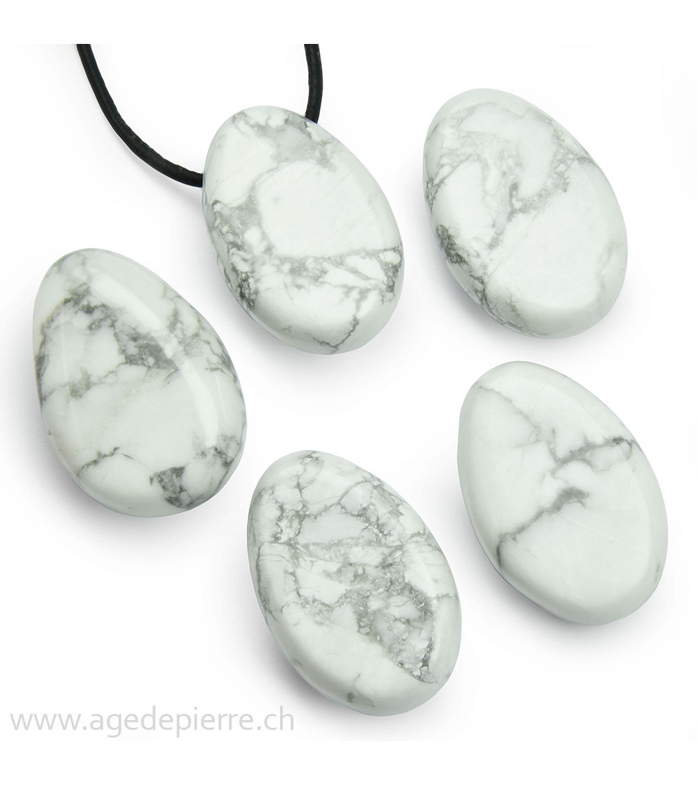 Magnésite pendentif pierre percée