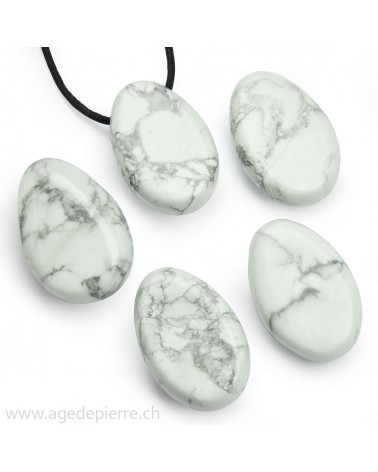 Magnésite pendentif pierre percée