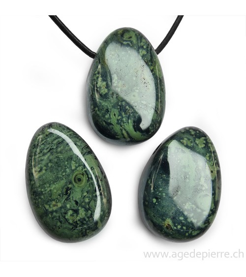 Jaspe Kambamba (eldarite) pendentif pierre percée