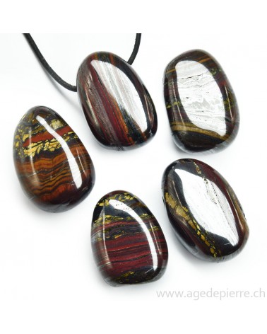 Oeil de fer pendentif pierre percée