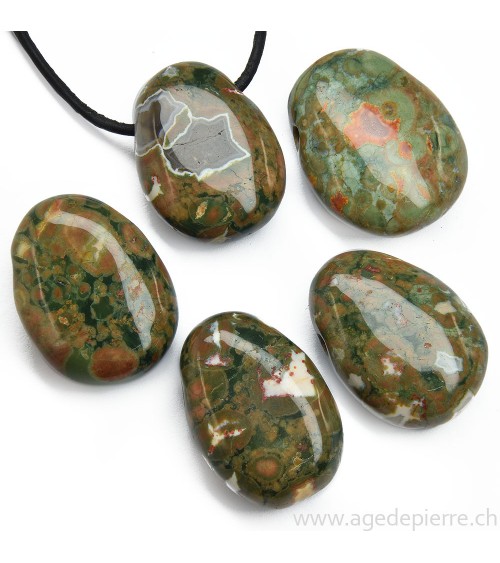 Rhyolite pendentif pierre percée l'Âge de pierre Vevey