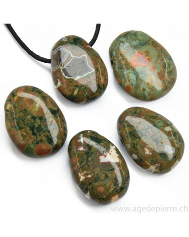 Rhyolite pendentif pierre percée l'Âge de pierre Vevey