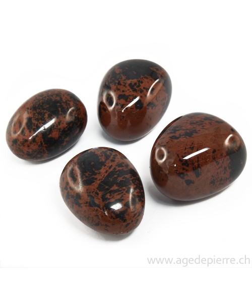 Galet d'obsidienne acajou
