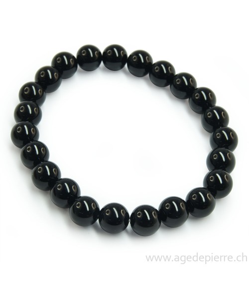 Obsidienne noire bracelet avec perles de 8mm