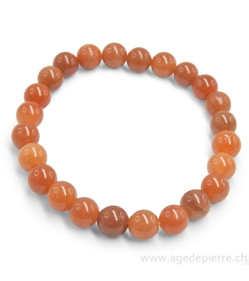 Aventurine orange bracelet avec perles de 8mm