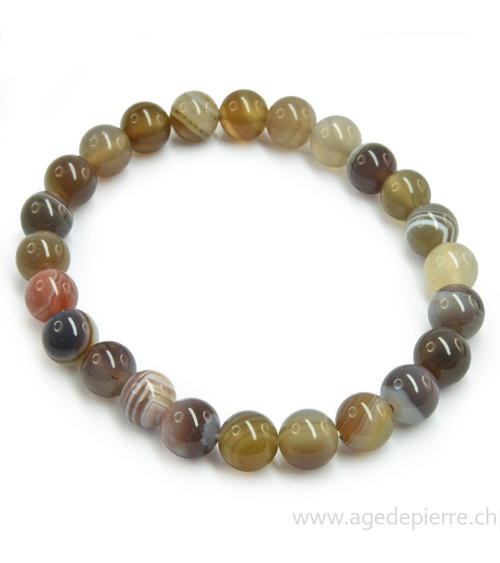 Agate du Botswana bracelet
