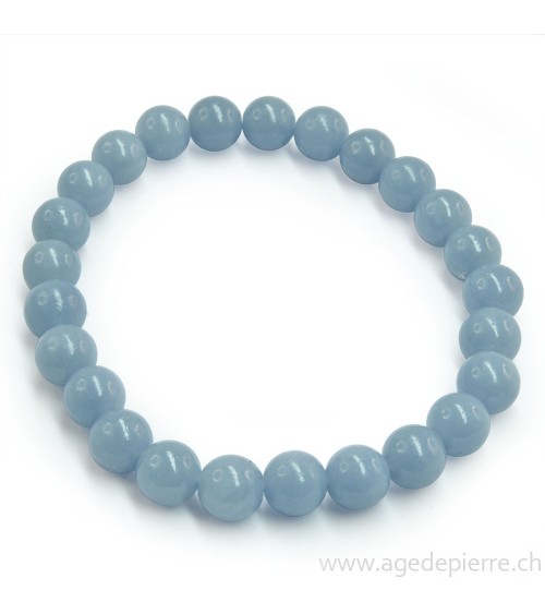 Angélite bracelet avec perles de 10mm