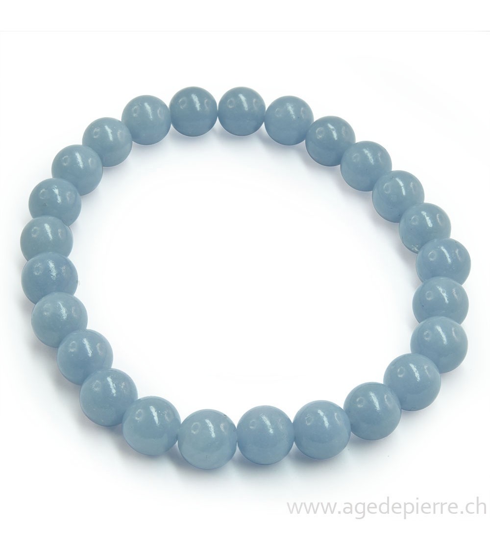 Angélite bracelet avec perles de 10mm