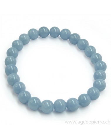 Angélite bracelet avec perles de 10mm