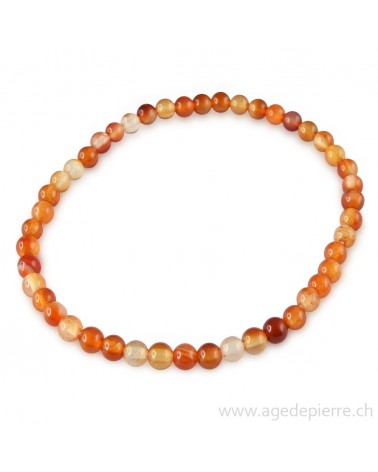 Cornaline bracelet avec perles de 4mm