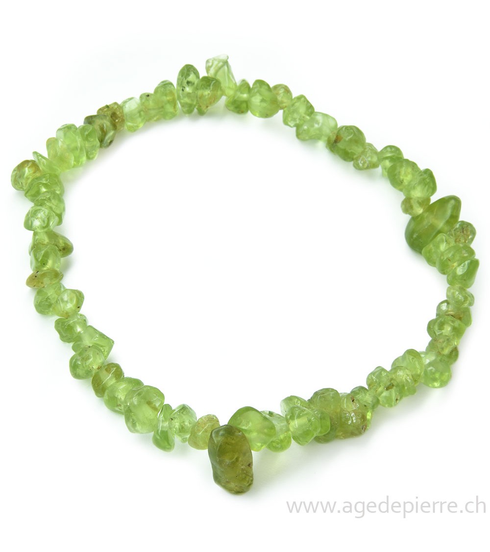 Péridot bracelet "chips"