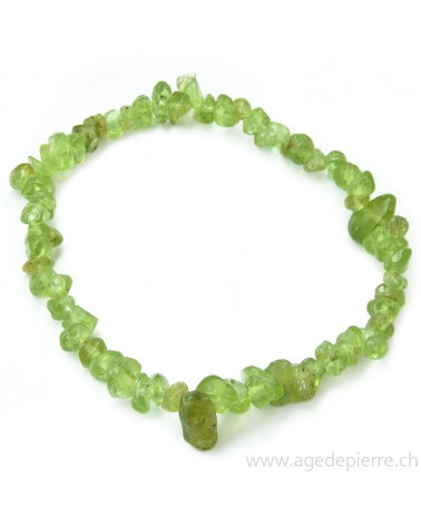 Péridot bracelet "chips"