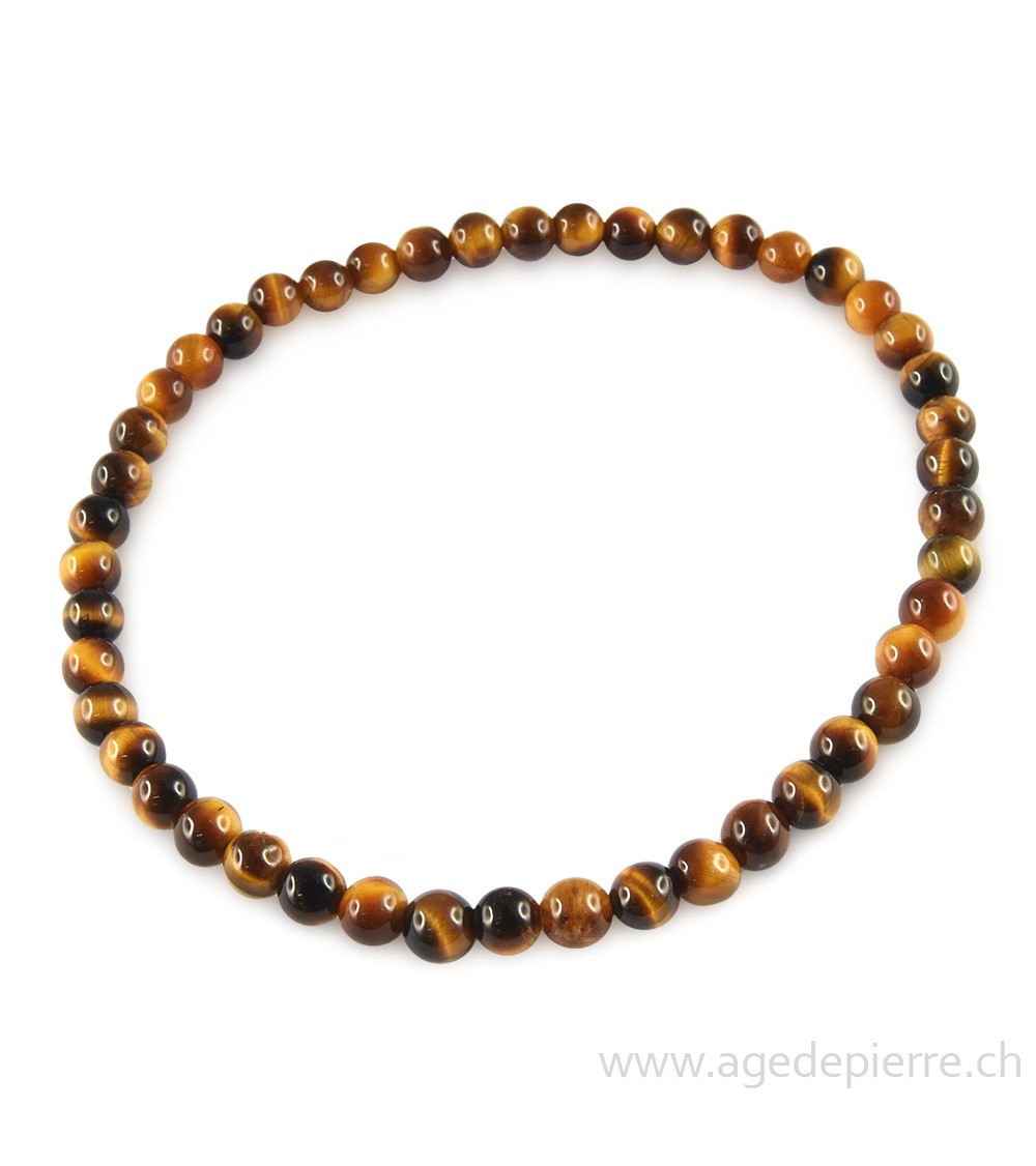 Oeil de tigre bracelet avec perles de 4mm