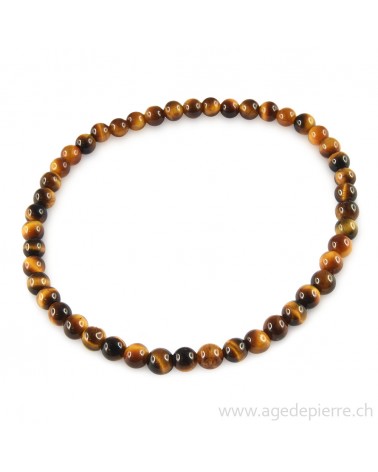 Oeil de tigre bracelet avec perles de 4mm