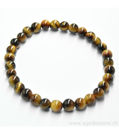 Oeil de tigre bracelet grandeur des perles 6mm