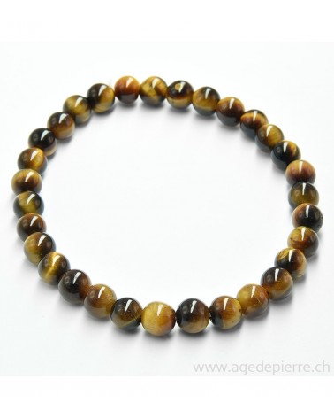 Oeil de tigre bracelet grandeur des perles 6mm