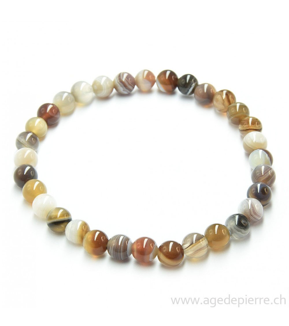 Agate du Botswana bracelet