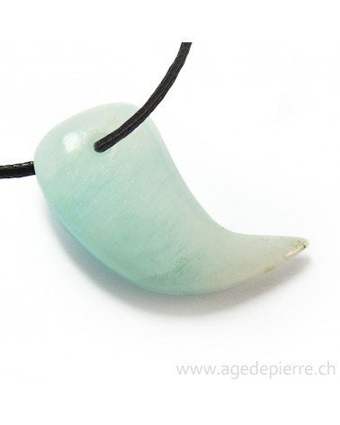 Aragonite bleue pierre percée