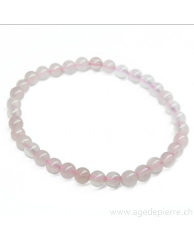 Bracelet enfant quartz rose perles de 4mm