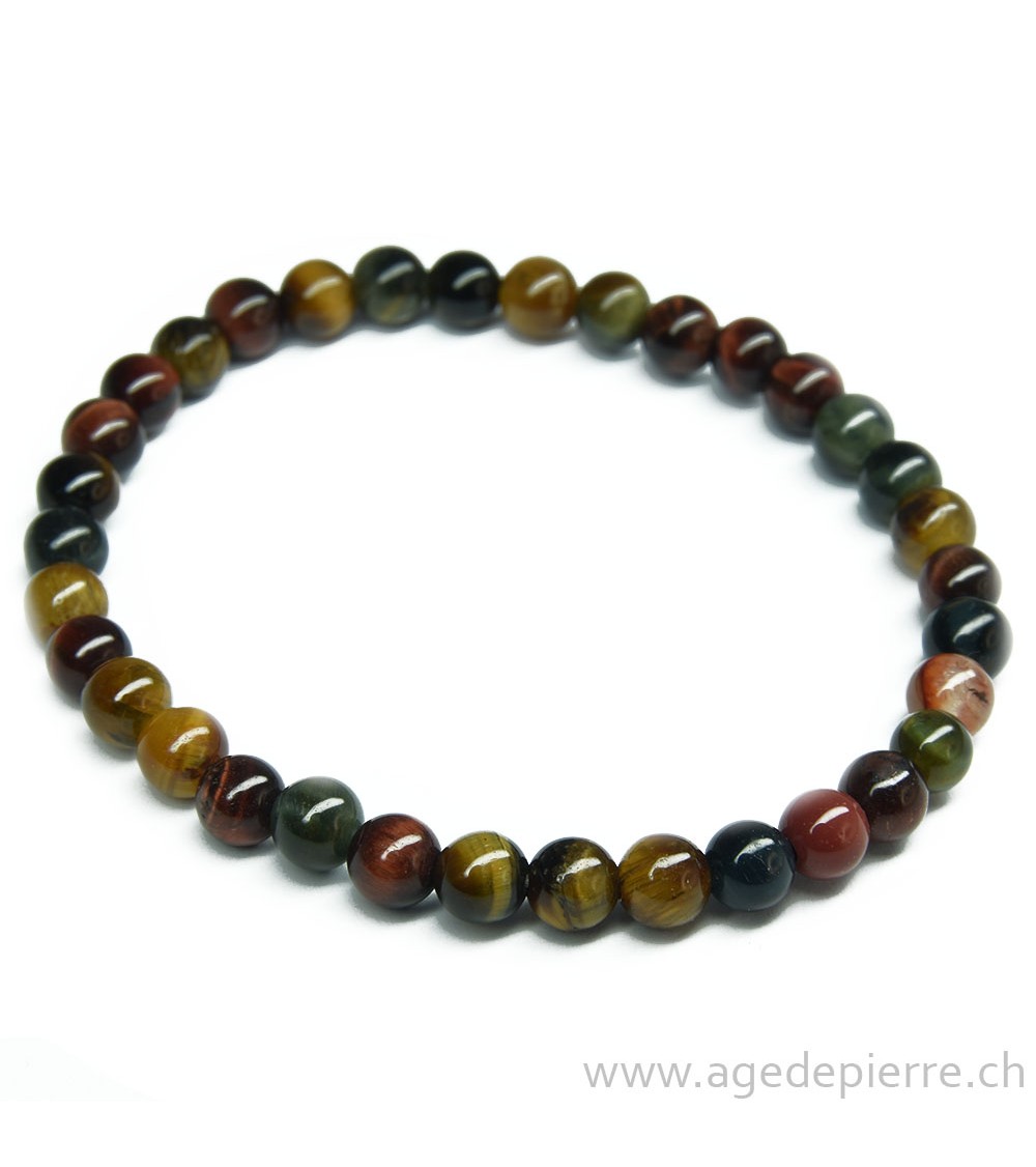 Oeil de tigre,faucon et taureau bracelet enfant