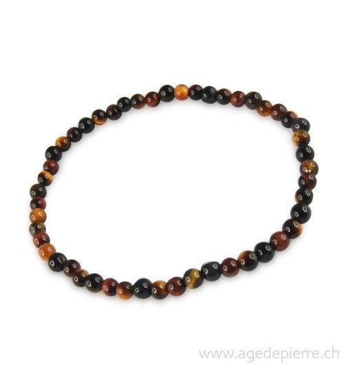 Oeil de tigre, taureau et faucon bracelet avec perles de 4mm