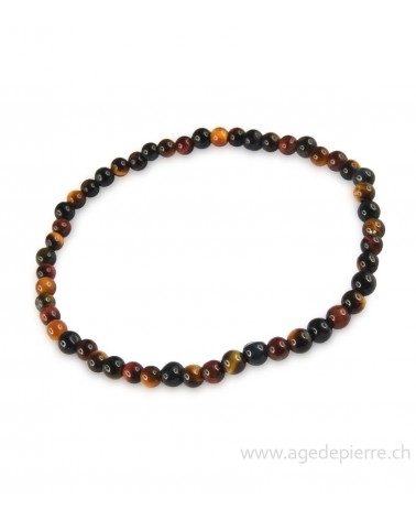 Oeil de tigre, taureau et faucon bracelet avec perles de 4mm