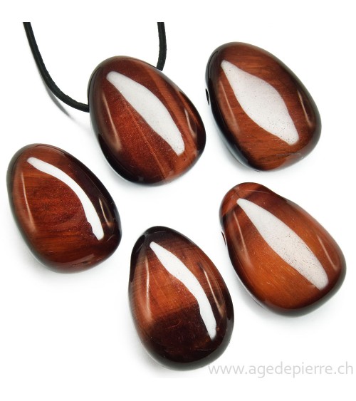 Oeil de taureau pendentif pierre percée