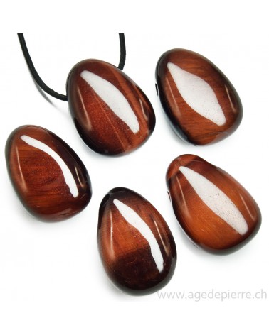 Oeil de taureau pendentif pierre percée