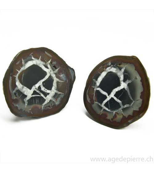 Septaria paire de géodes l'Âge de pierre