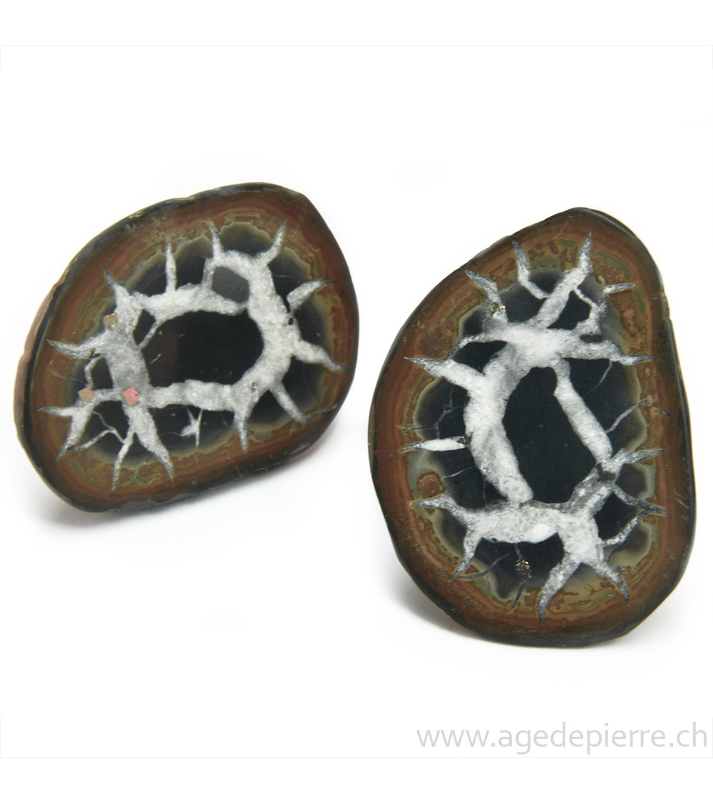 Septaria paire de géodes l'Âge de pierre