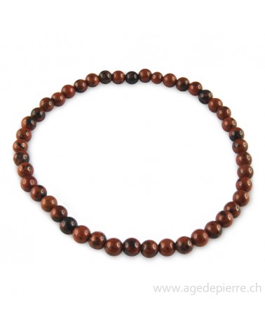 Oeil de taureau bracelet grandeur des perles 4mm
