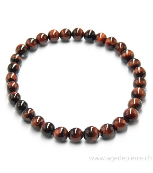 Oeil de taureau bracelet grandeur des perles 6mm