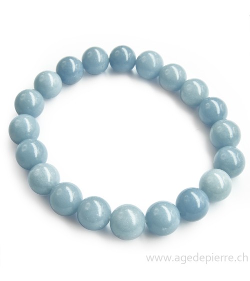 Angélite bracelet avec perles de 10mm