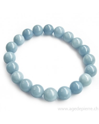 Angélite bracelet avec perles de 10mm