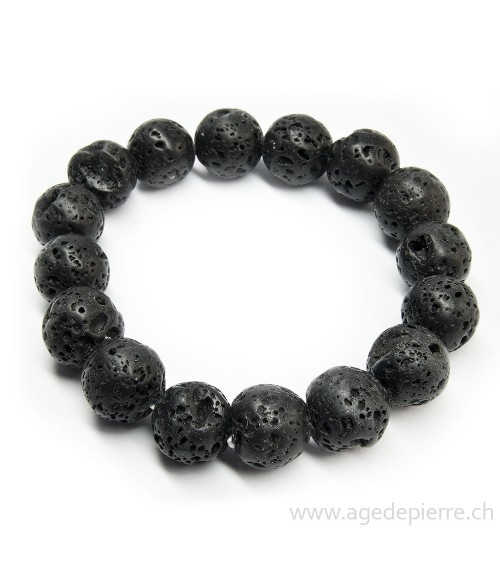 Lave bracelet avec perles de 12mm